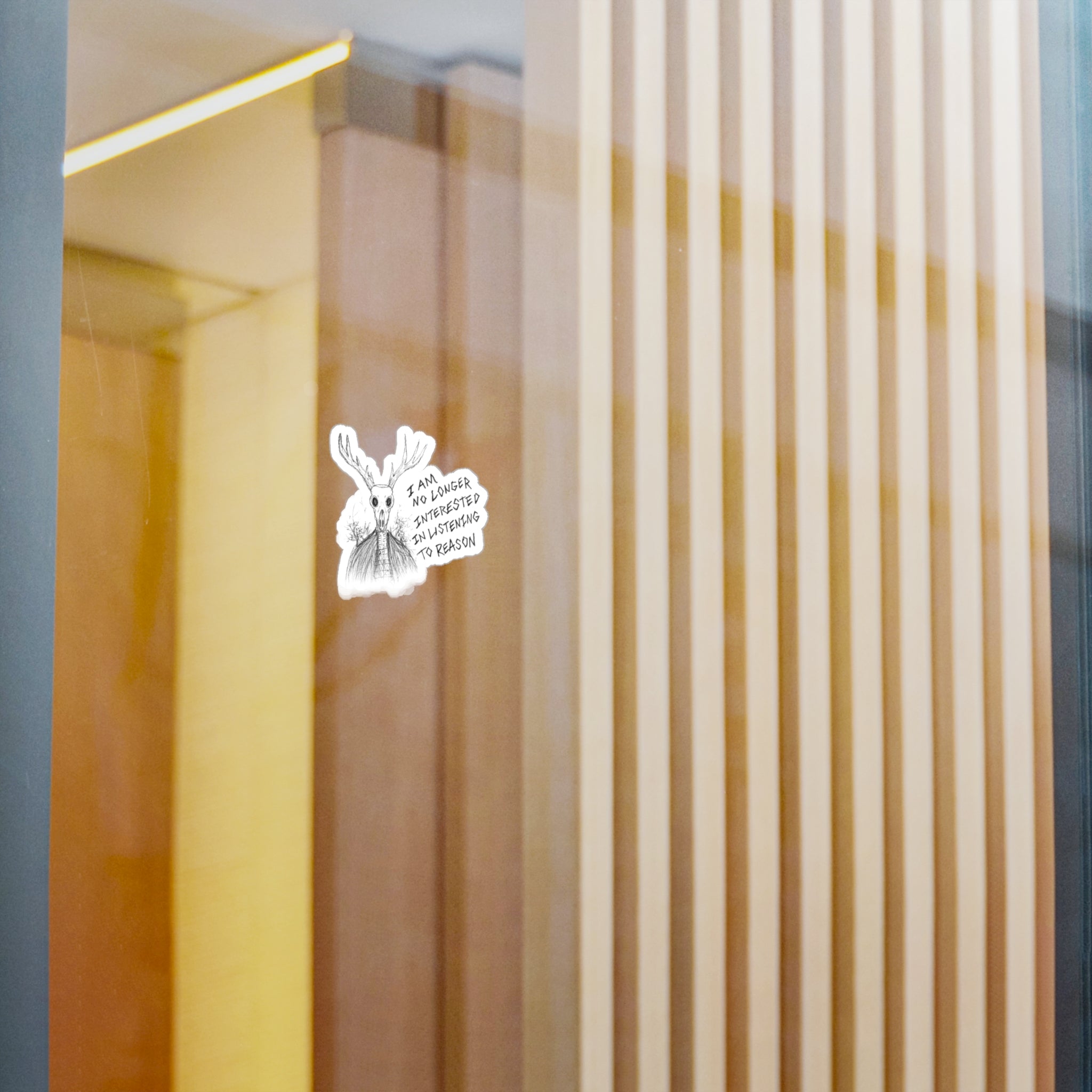 Forest Spirit Vinyl Decal — "I Am No Longer Interested in Listening to Reason"